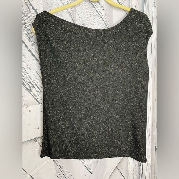 Elan Black and Gold Sparkle Blouse - Picture 3 of 5